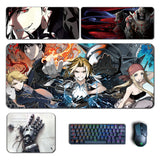 Anime Fullmetal Alchemist Mouse Pads Edward Alphonse Mustang Mousepad Computer Laptop Gamer Pad PC Gaming Accessories Desk Mats, everythinganimee