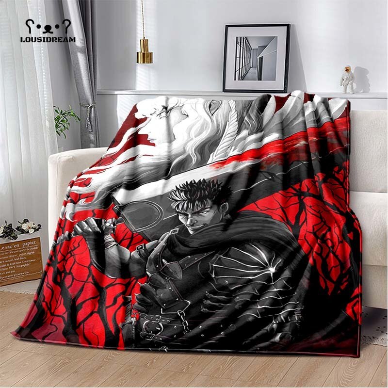 Calssic Comics Berserk Anime Throw Blanket Berserk Soft Flannel Thin Blankets for Bed Sofa Cover Bedspread Home Decor, everythinganimee