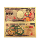 Dragon Ball Z Manga Anime Goku Figure Collection Gold Commemorative Banknote Collection Manga Peripherals Best Gifts