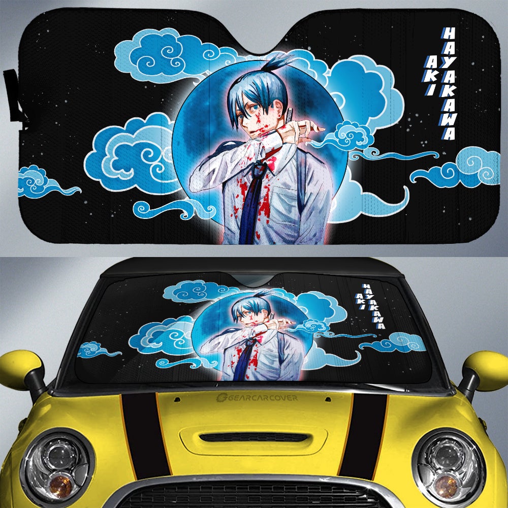 Power and Kobeni Accordion Sunshade Kobeni Higashiyama Car Sunshade Custom Chainsaw Man Anime, everythinganimee