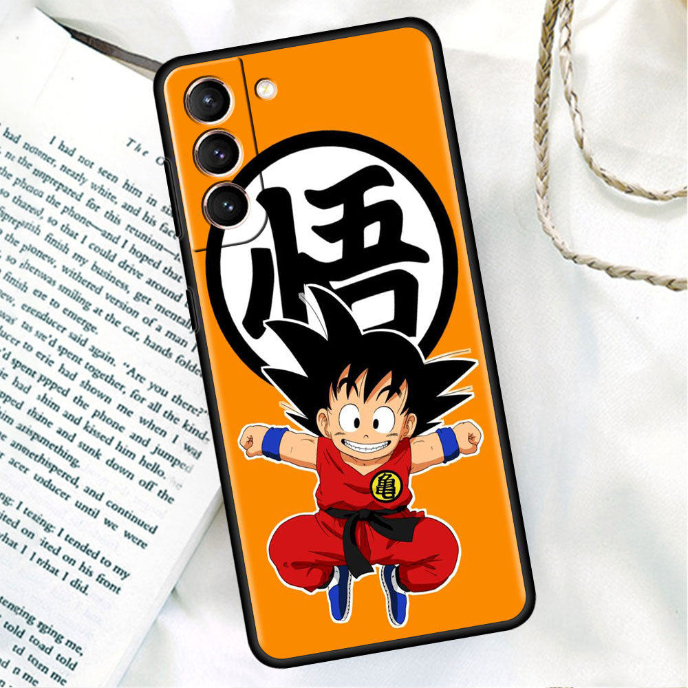 Phone Black Soft Case For Samsung Galaxy S22 S21 S20 Ultra FE S9 S8 S10 Plus Note 20 10 9 Fundas Cover Saiyan Cool Vegetas, dragon ball z, everythinganimee