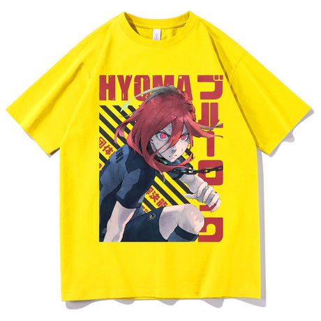 Japanese Men's Streetwear Anime Blue Lock Chigiri Hyoma Print Tshirt Man Woman Harajuku Manga Cartoon T-shirt Male Black T Shirt