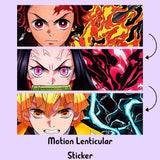 Demon Slayer Slap Motion Sticker Kimetsu No Yaiba Lenticular Waterproof Decals for Cars,Laptop, Refrigerator, Etc, everythinganimee