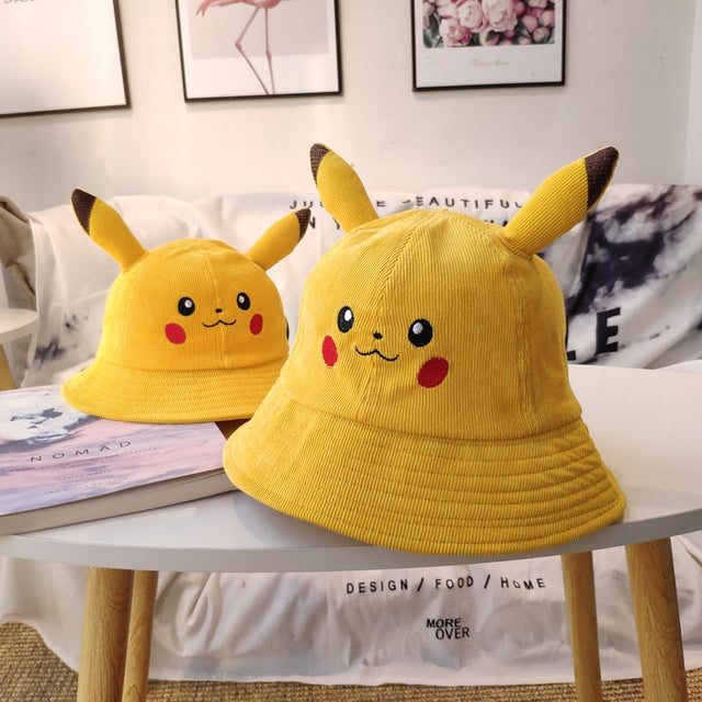 Pokemon Pikachu Yellow Bucket hat Fisherman hat – Happy Kong NZ