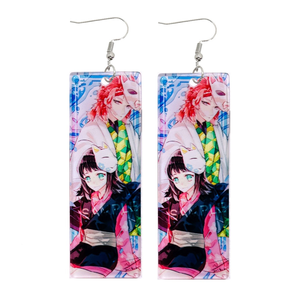 Fashion Acrylic Demon Slayer Earrings