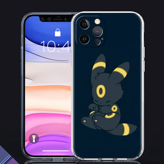 Clear Cover For Apple iPhone 13 11 14 Pro Max 12 Mini Soft Phone Case XR SE 2020 7 8 Plus X XS 6S Shell Pokemon Cute Eevee Lunda, everythinganimee