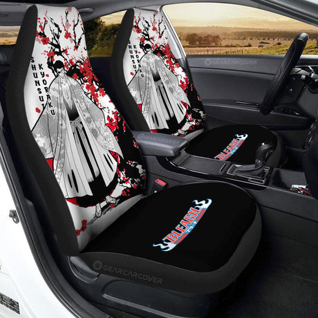 Yoruichi Shihouin Car Seat Covers Japan Style Anime Bleach Car Interior Accessories,2 PCS Universal Front Seat Protective Cover, everythinganimee