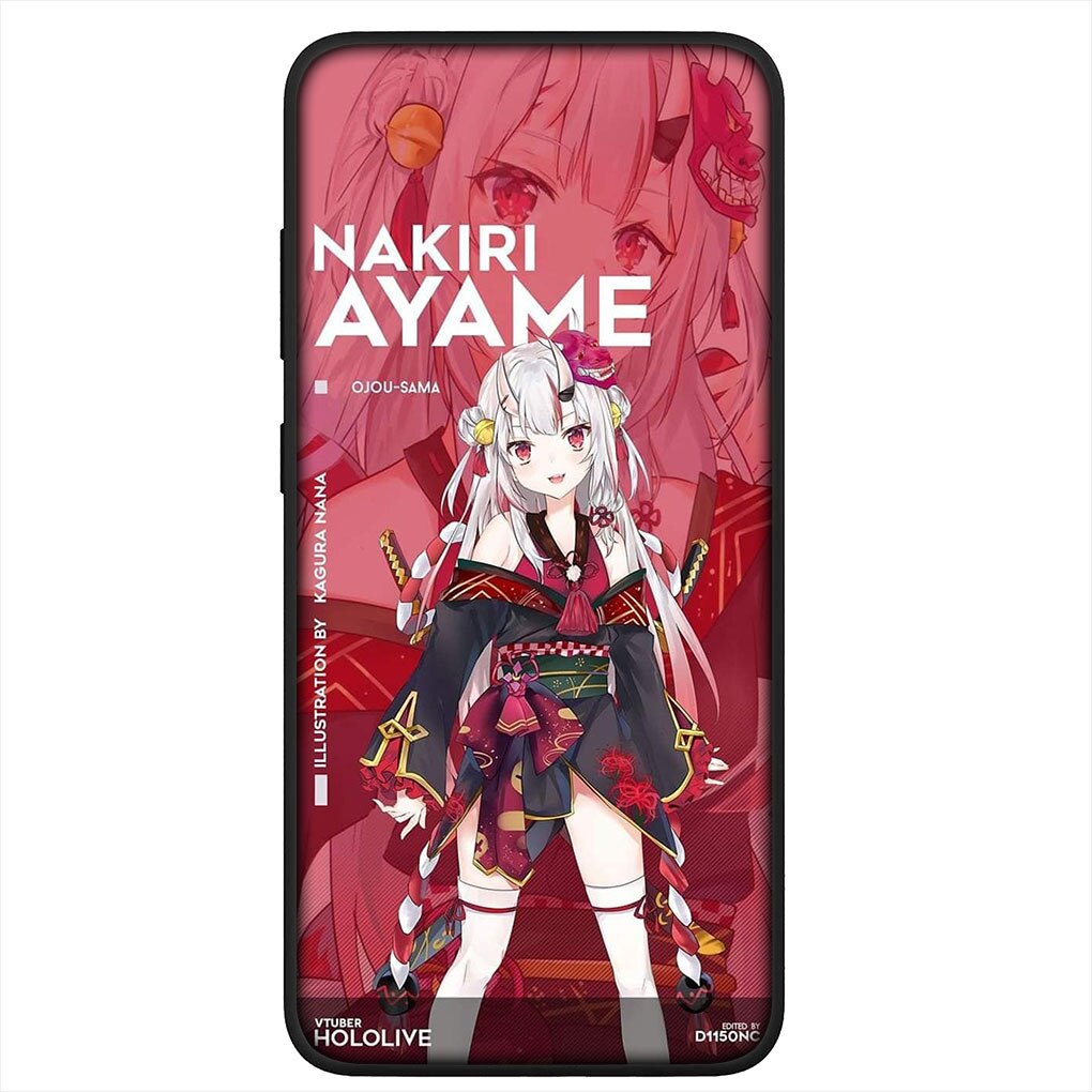 Hololive Nakiri Ayame Soft Cover for Samsung Galaxy A10 A20 A22 A30 A31 A32 A50 A51 A52 A53 A72 A33 A73 Phone Case, everything animee