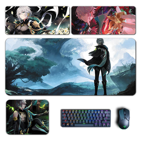 Alhaitham Large Mouse Pad Genshin Impact Mousepad Genshin Keyboard Padding Computer Pad Anime PC Gaming Accessories Desk Mat, everythinganimee