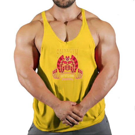 New Bodybuilding Stringer Tank Tops Men Anime Dragon Ball z summer Clothing Running vest Fitness clothing Cotton gym singlets, everythinganimee