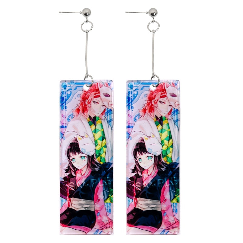 Fashion Acrylic Demon Slayer Earrings