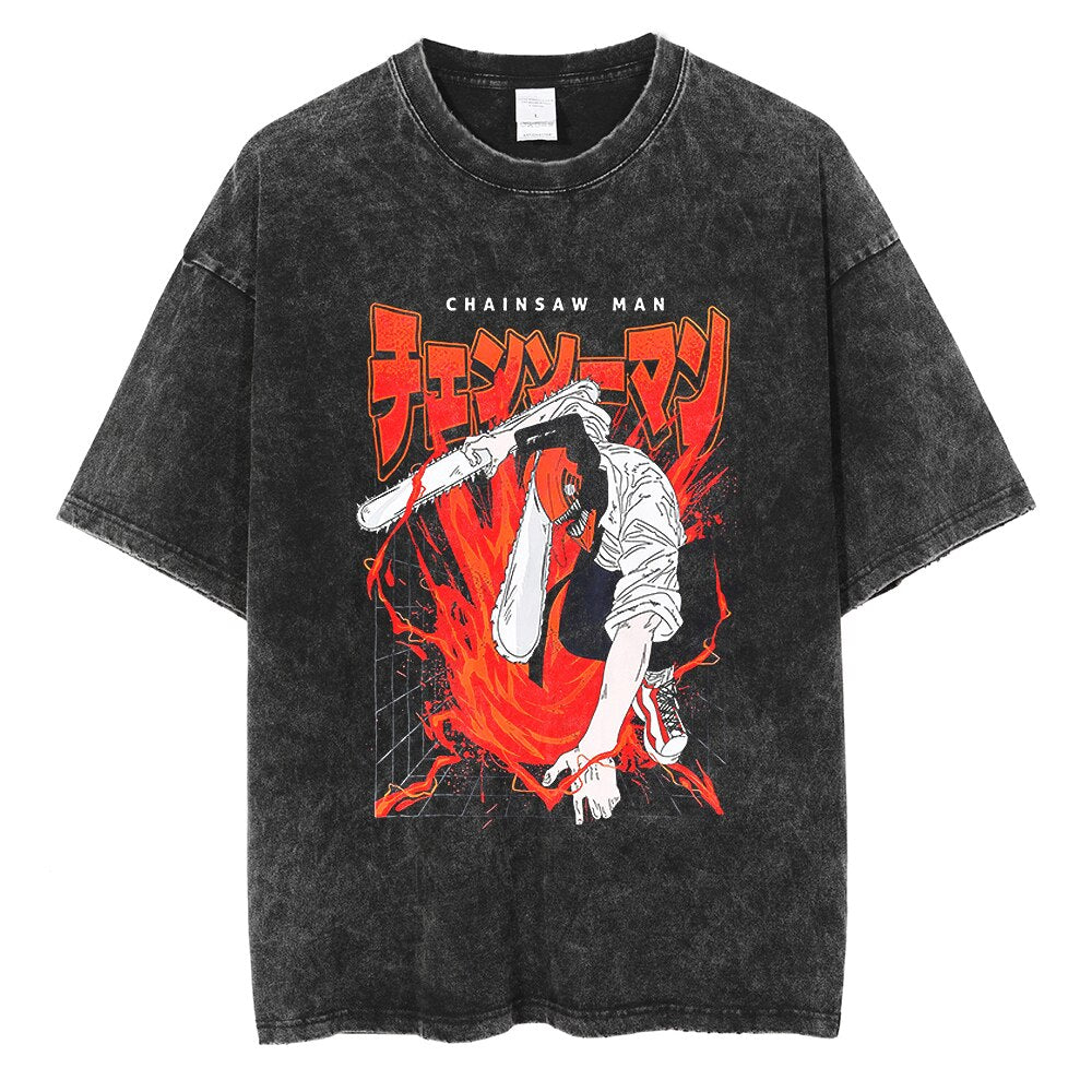 Retro Denji Chainsaw man Shirt