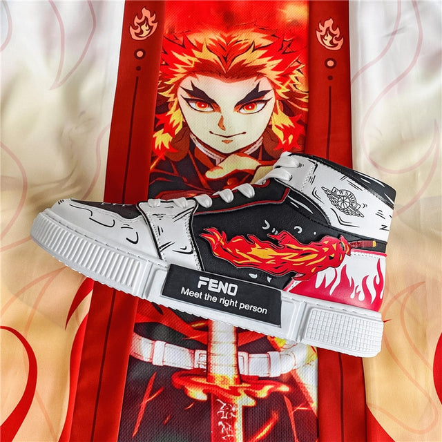 Demon Slayer Kyojuro Rengoku shoes, everythinganimee