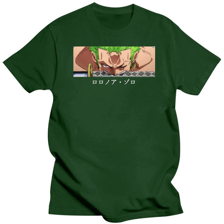 Roronoa Zoro Anime Print T-shirt men Summer Japanese streetwear men's short-sleeved t-shirt Fashion Loose casual tshirt men tops, everything animee