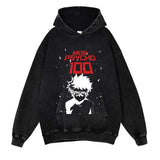 Cartoon Pattern Mob Psycho 100 Hoodie New Anime Sweatshirt Men Long Sleeve Hoodies Hip Hop Washed Vintage Cotton Hoodies, everythinganimee