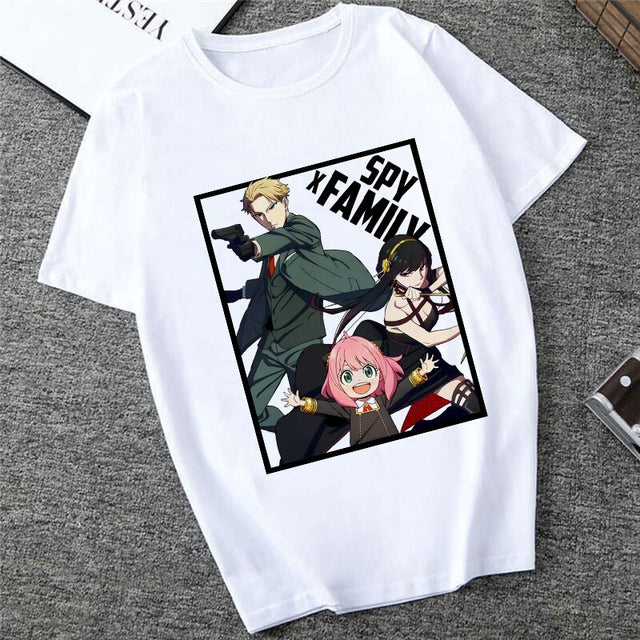 Unisex Spy X Family Tshirt Men Kawaii Cartoon Anya Tee Shirt Tops Japanese Anime T-shirt Harajuku Graphic T Shirt Female 90s, everythinganimee