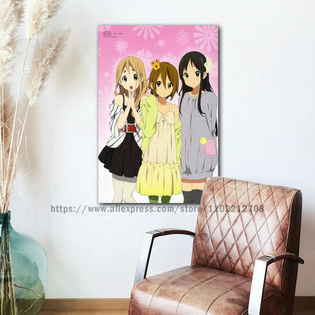 k-on anime Decorative Canvas 24x36 Posters Room Bar Cafe Decor Gift Print Art Wall Paintings, everythinganimee