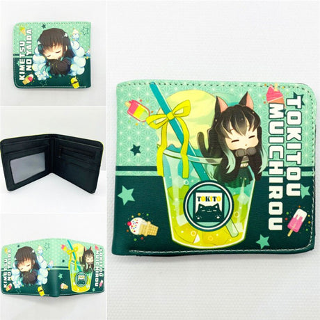 Anime Cartoon Demon Slayer Uzui Tengen Agatsuma Zenitsu Tokitou Muichirou Tomioka Giyuu Kamado Tanjirou Wallet Purse Wallets, everythinganimee