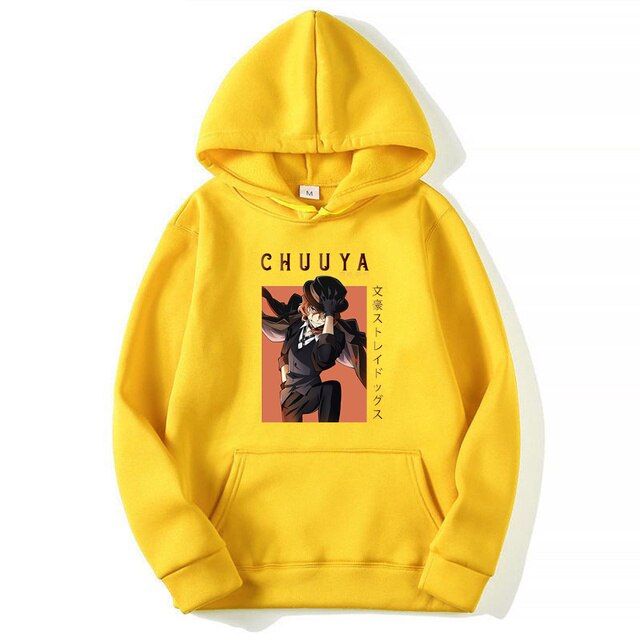 Japanese Anime Chuuya Nakahara Bungo Stray Dogs Hoodie Men Women Tracksuits Harajuku Sweatshirts Streetwear Boys Girls Clothing, everything anime 