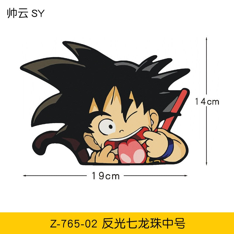 Sun Wukong sticker ドラゴンボール cute cartoon car reflective creative decoration windshield motorcycle trunk computer case surrounding, everythinganimee