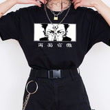 Jujutsu Kaisen Sukuna Eyes Women Anime T Shirt 2023 Summer Round Neck Y2K Funny Polyester Manga T-shirt Graphic Streetwear, everything animee