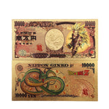 Dragon Ball Z Manga Anime Goku Figure Collection Gold Commemorative Banknote Collection Manga Peripherals Best Gifts