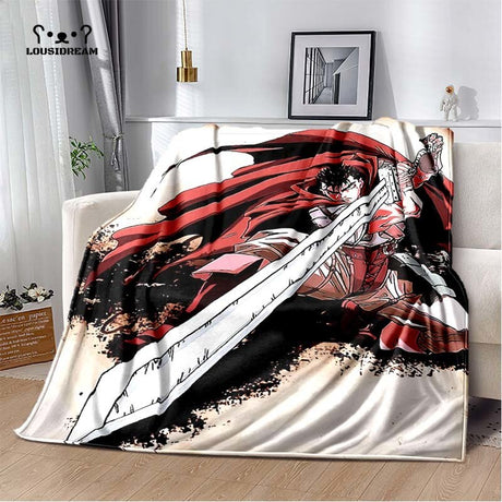 Calssic Comics Berserk Anime Throw Blanket Berserk Soft Flannel Thin Blankets for Bed Sofa Cover Bedspread Home Decor, everythinganimee