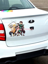Anime Car Sticker Demon Slayer Cool Decal Suitable for Laptop Window Bumper PVC Car Accessories, everythinganimee