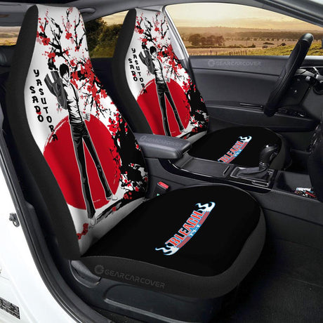 Yoruichi Shihouin Car Seat Covers Japan Style Anime Bleach Car Interior Accessories,2 PCS Universal Front Seat Protective Cover, everythinganimee