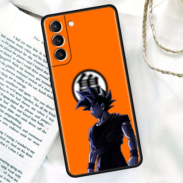 Phone Black Soft Case For Samsung Galaxy S22 S21 S20 Ultra FE S9 S8 S10 Plus Note 20 10 9 Fundas Cover Saiyan Cool Vegetas, dragon ball z, everythinganimee