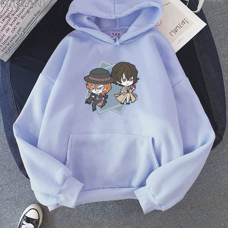 Bungo Stray Dogs Hoodie Japanese Anime Chuuya Nakahara Dazai Hoody New Women Hip Hop Harajuku Long Sleeve Sweatshirts Streetwear, everything animee