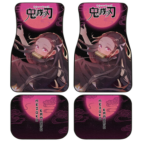 Demon Slayer Kamado Nezuko and other characters Car Floor Mats Custom Demon Slayer Anime Car Accessories 4PCs Pack, everythinganimee