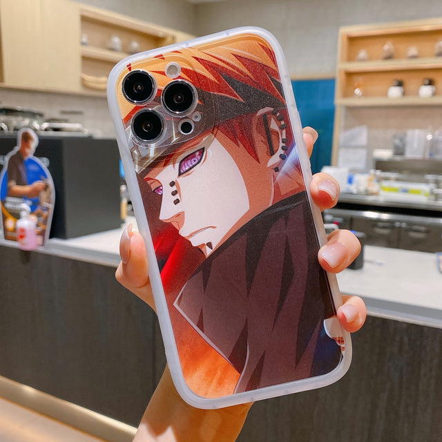 Naruto Phone Case for iPhone 13, 12, 11, 14 Pro Max, Plus, X, XR. Featuring the iconic Uchiha Sasuke and Kakashi characters, this soft silicone cover not only provides protection for your phone but also showcases your love for the iconic anime series. Perfect for any Naruto fan or as a gift for the anime enthusiast in your life