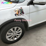 Anime Car Sticker Demon Slayer Cool Decal Suitable for Laptop Window Bumper PVC Car Accessories, everythinganimee