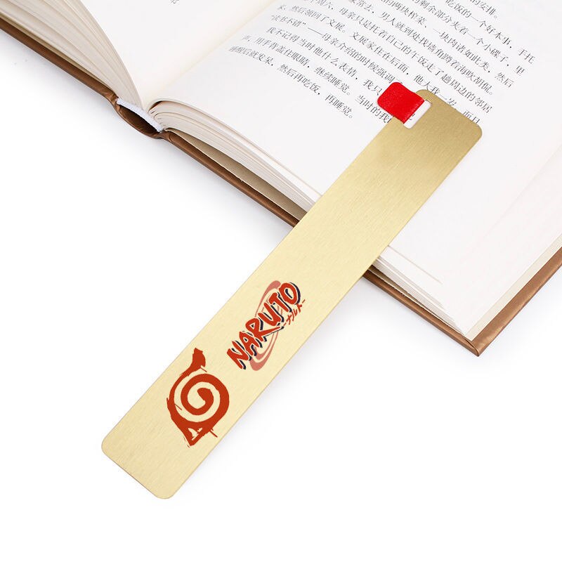 15CM Naruto Metal Bookmark Red Cloud Akatsuki Uchiha Sasuke Uchiha Itachi Ninja Animation Anime Metal Ruler Bookmark, everythinganimee