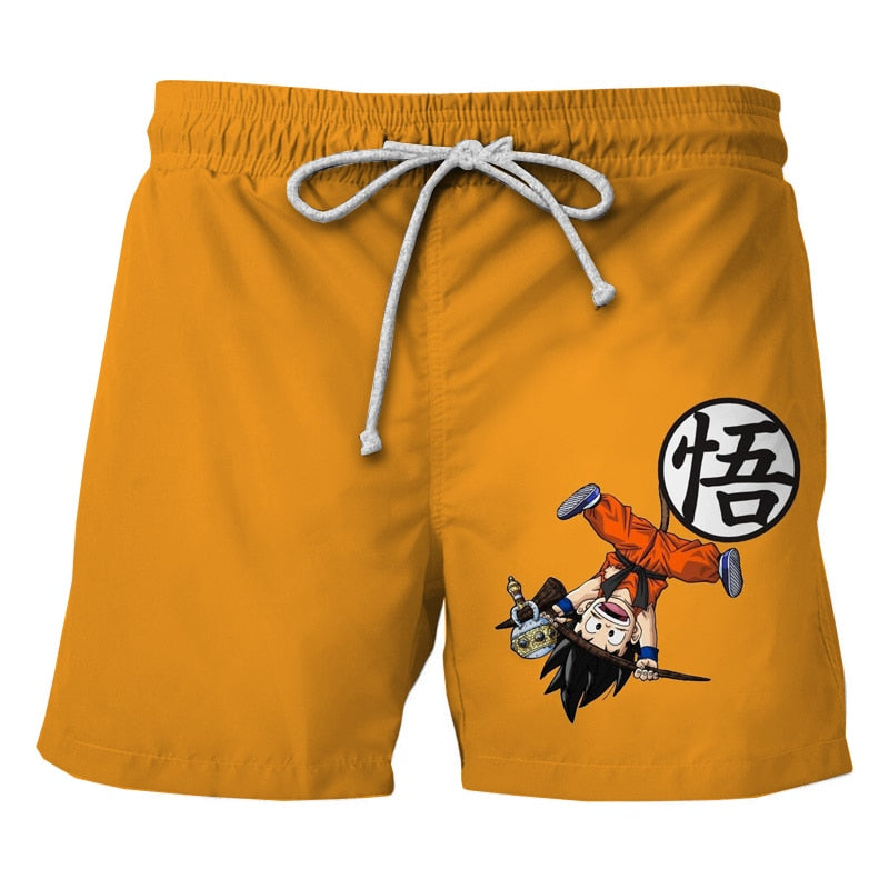 Japanese Anime Dragon Ball Z Shorts Men Women 3D Printed Shorts Casual Fashion Men Loose Sports Drawstring Gym Shorts, everything animee