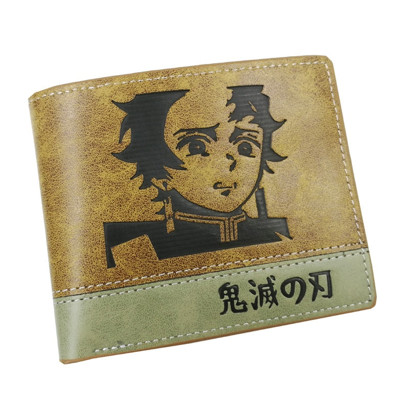 Anime Demon Slayer Mens Wallet Ouroboros Snake Sign Cartoon PU Purse, everythinganimee