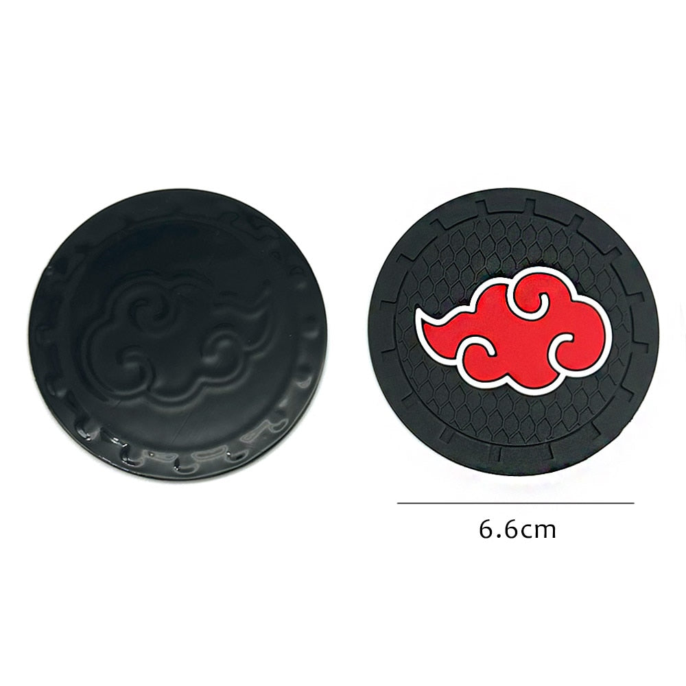 1 / 2PCS 6.6CM Car Coaster Decoration Accessories Car Water Cup Slot Anti Slip Mat Case For Red Cloud Scaling Anime Auto Styling, everythinganimee