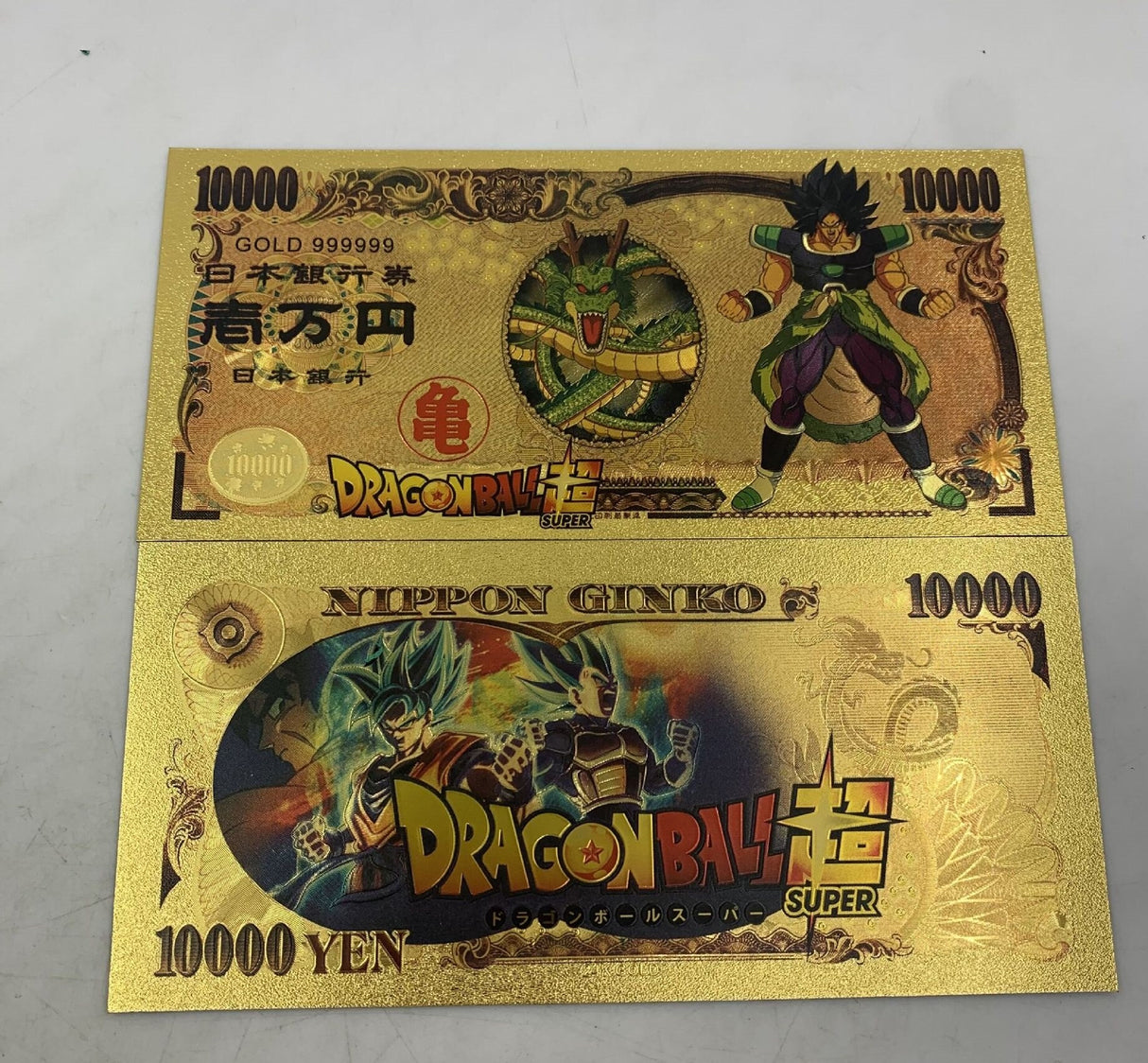 Dragon Ball Z Manga Anime Goku Figure Collection Gold Commemorative Banknote Collection Manga Peripherals Best Gifts