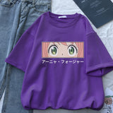 Spy X Family Forger Family Art Anime Women T Shirt Breathable Street T-Shirt Casual Harajuku Tee Tops Summer Street Short Sleeve