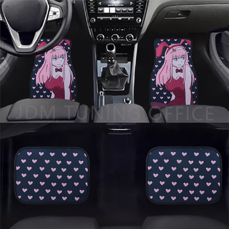 JDM Anime sailor moon Cartoon Print Floor Mats Non-Slip Fashion Washable Auto Interior Accessories Pad Protects Carpet For Universal, everythinganimee