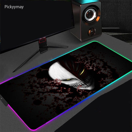 Anime BLEACH Mouse Pad RGB Mousepad With Backlight XXL Laptop Table Pads Desk Carpet Office PC Gaming Accessories LED Mouse Mat