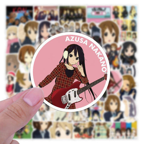 100pcs K-ON！Anime Stickers Phone Case Stationery Waterproof Cute Kawaii Stickers Laptop Sticker Sticker Aesthetic Kids Toys, everything animee