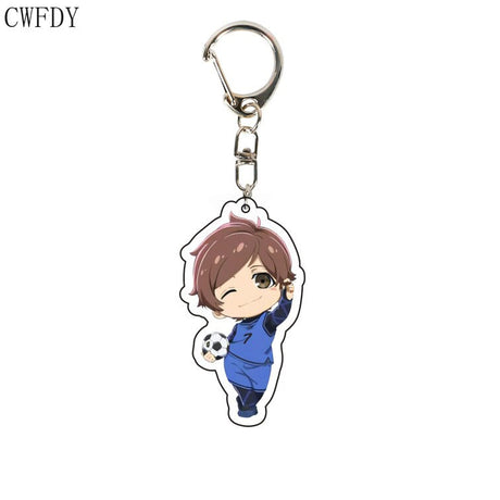 Anime BLUE LOCK Arcylic Keychain Cartoon Figures Isagi Yoichi Bachira Meguru Kawaii Key Chain Costume Accessories Birthday Gifts