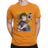 Meguru Bachira T-Shirts for Men BLUE LOCK Isagi Yoichi Anime Fashion 100% Cotton Tee Shirt Round Neck Short Sleeve T Shirt, everything animee