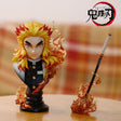 Rengoku Kyoujurou Figure Anime Demon Slayer Kimetsu No Yaiba Figurines PVC Model 1/4 Gk Flame Bust Doll Toys Desk Decoration, everythinganimee