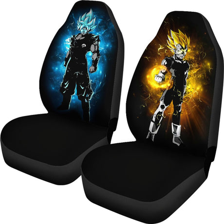 Car Seat Cover Cool Anime Dragon Ball Z Cartoon Design 2pcs Set Universal Cushion Covers Fit Most Vehicle SUV Van Trucks Interior Accessories, everythinganimee