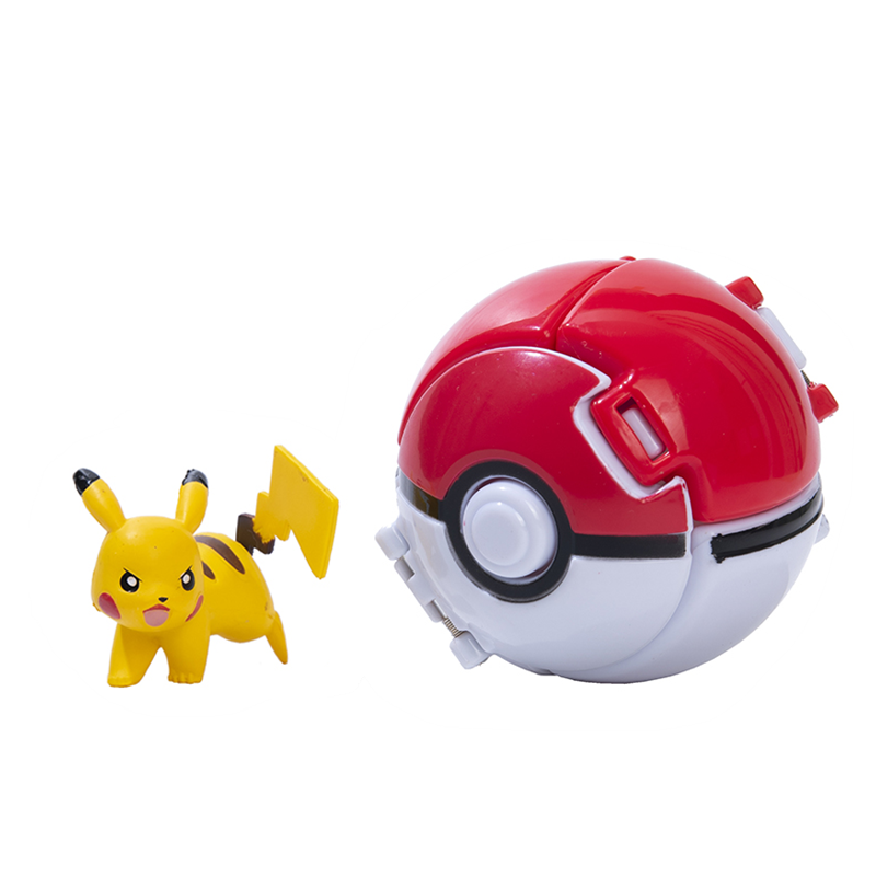 10 Poke Ball Anime Character Pikachu Charmander Litten Rockruff Pokeball  Pokeball Variation Toy Action Model Gift.