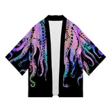 Plus Size Octopus Print 2023 Summer Chic Loose Japanese Streetwear Cardigan Women Men Harajuku Kimono Cosplay Top Shirts Yukata