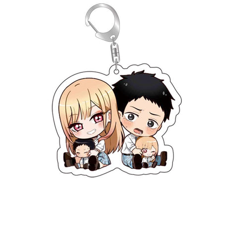 Anime My Dress Up Darling Acrylic Keychains Kitagawa Marin Kuroe Shizuku Figures Pendant Key Chain Bag Accessorie School Jewelry